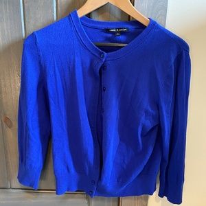 Royal Blue Button Down Cardigan